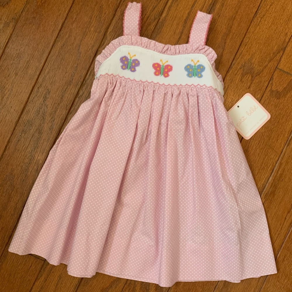 Butterfly smocked dress